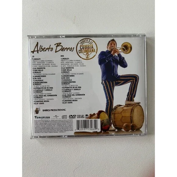 Alberto Barros Tributo A La Cumbia Colombiana 2 CD + DVD Import Mexico